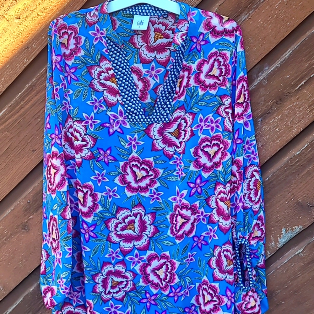 Cabi Primrose Floral V-Neck Dress